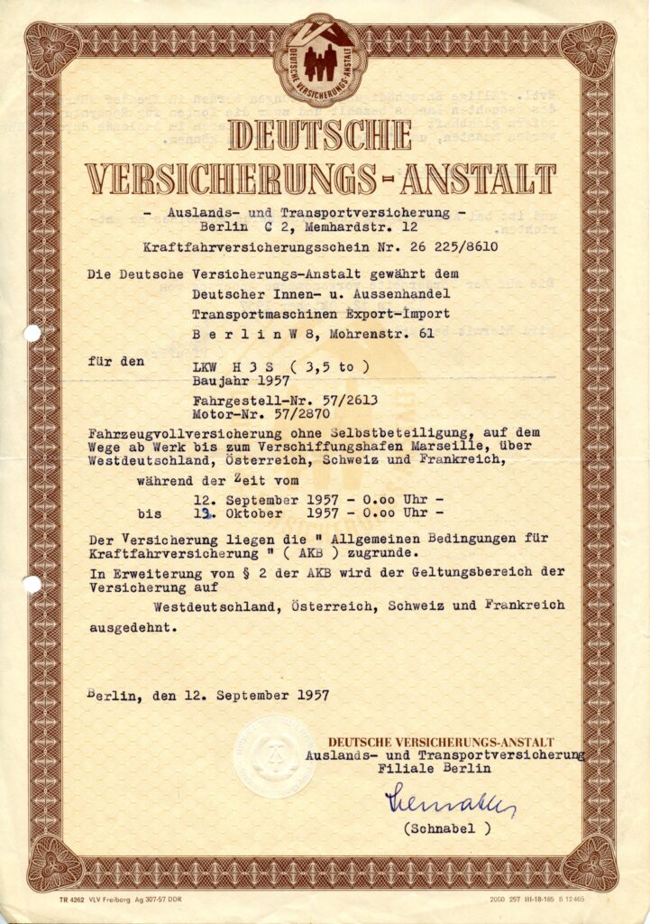 Versicherung des H3S